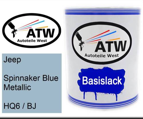 Jeep, Spinnaker Blue Metallic, HQ6 / BJ: 1L Lackdose, von ATW Autoteile West.